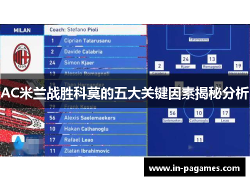 AC米兰战胜科莫的五大关键因素揭秘分析